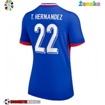 Ženske Nogometnih dresov Francija Theo Hernandez #22 Domači EP 2024 Kratki rokavi